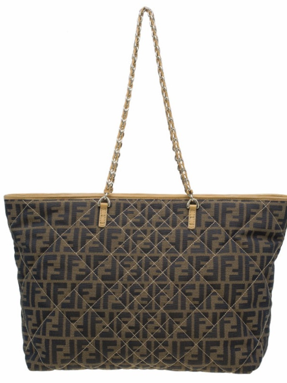 Fendi rare Brown Zucca Quilted Nylon Large
Roll Tote Fendi! Excellent condition